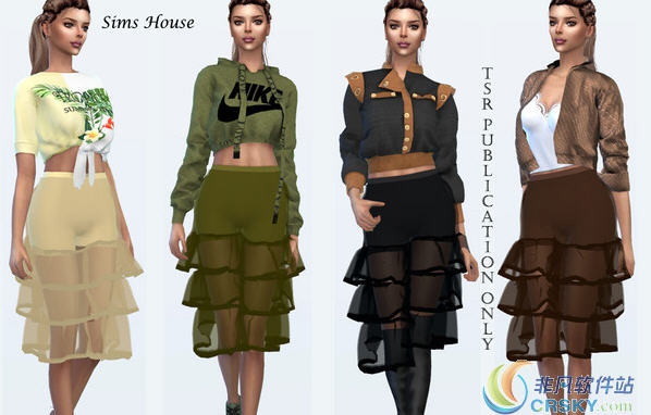 模拟人生4女性多层透明裙MOD v1.31