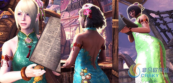 怪物猎人世界冰原中国风旗袍MOD v1.25