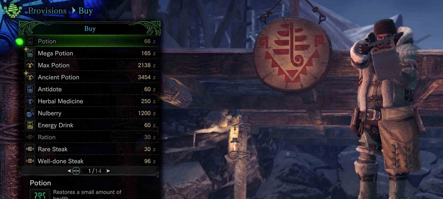 怪物猎人世界冰原消耗品材料商店MOD v1.84