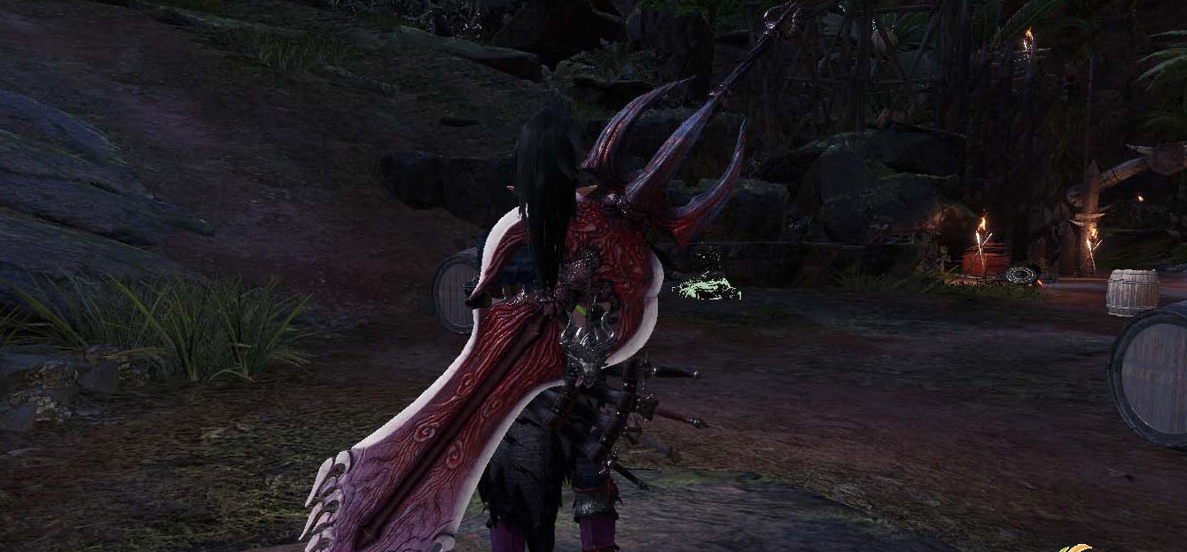 怪物猎人世界冰原血红色佛法大刀MOD v2.12