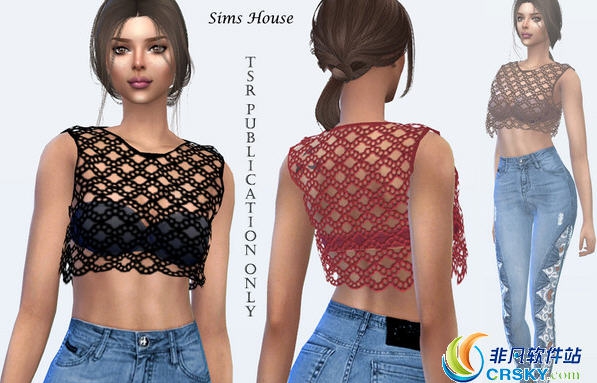 模拟人生4蕾丝短上衣MOD v1.44