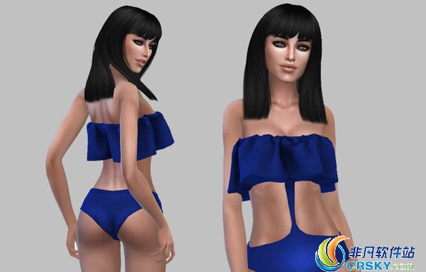 模拟人生4荷叶边泳装MOD v2.06