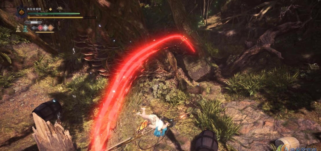 怪物猎人世界冰原虫棍攻击特效MOD v1.88