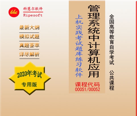 自考管理系统中计算机应用(上机实践) v2020 闂佸吋婢橀崯鎶芥儊椤栨稓鈻旈柟鎹愬煐閺嗗紮1.4