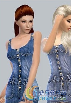 模拟人生4女款牛仔连衣裤MOD v2.63