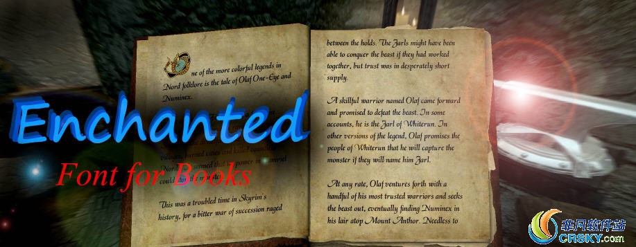 上古卷轴5魔法书字体替换MOD v2.55