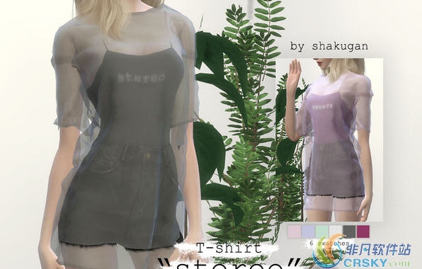 模拟人生4女性透明立体t恤MOD v1.92