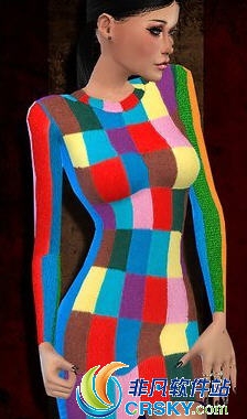 模拟人生4彩色布条连衣裙MOD v2.60