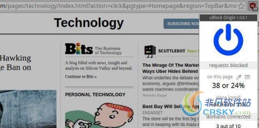 uBlock Origin（UO） for Chrome v1.24.10