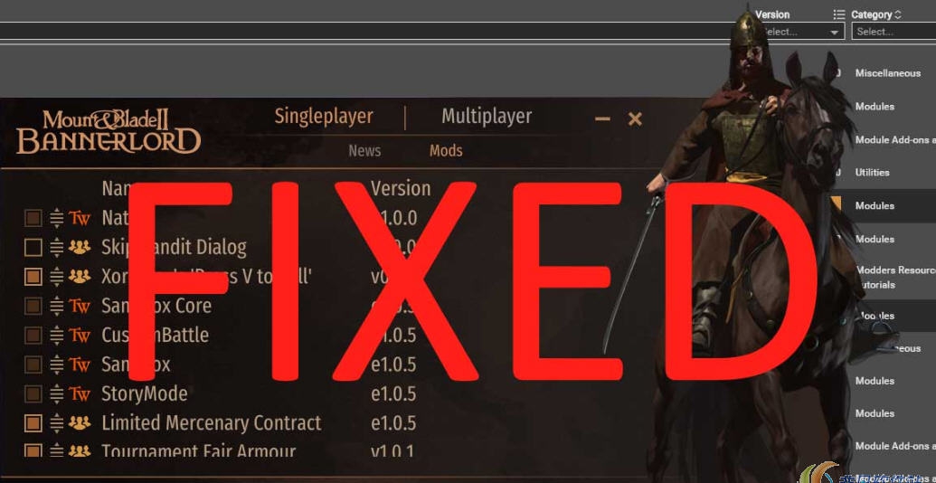 骑马与砍杀2修复启动器MOD v1.38
