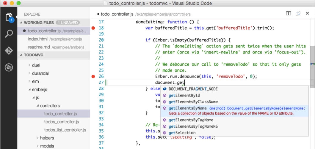 Visual Studio Code for Mac v1.45.5