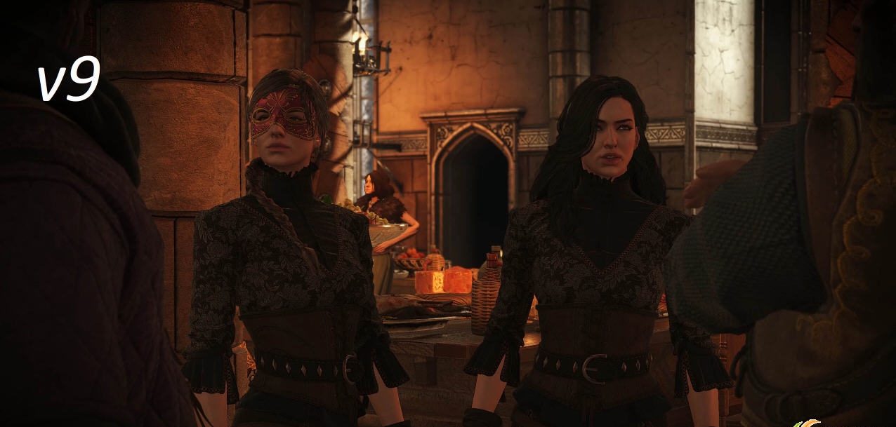 巫师3叶奈法黑色蕾丝服装MOD v2.61