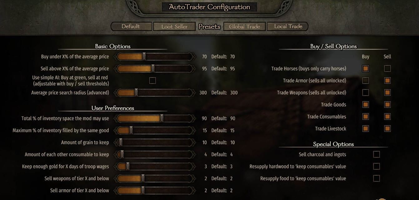 骑马与砍杀2自动购买出售物品MOD v2.58