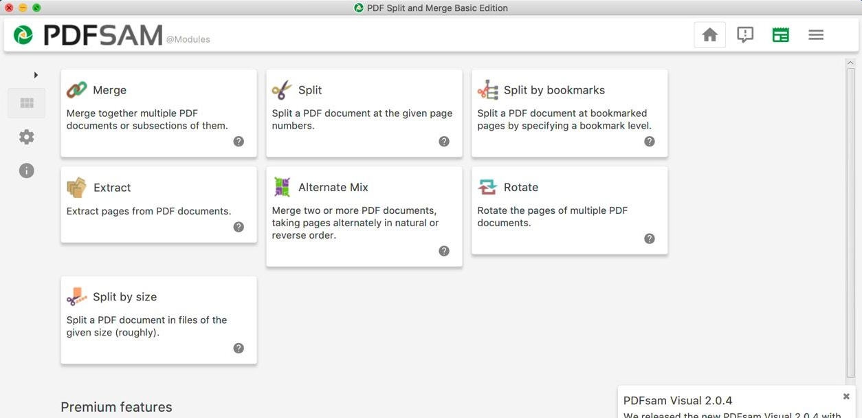 PDFsam Basic for Mac v4.1.7