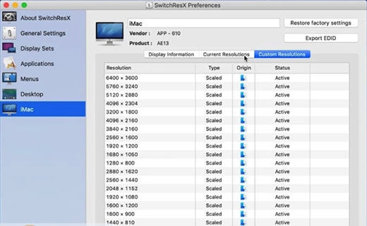 SwitchResX for Mac v4.10.5