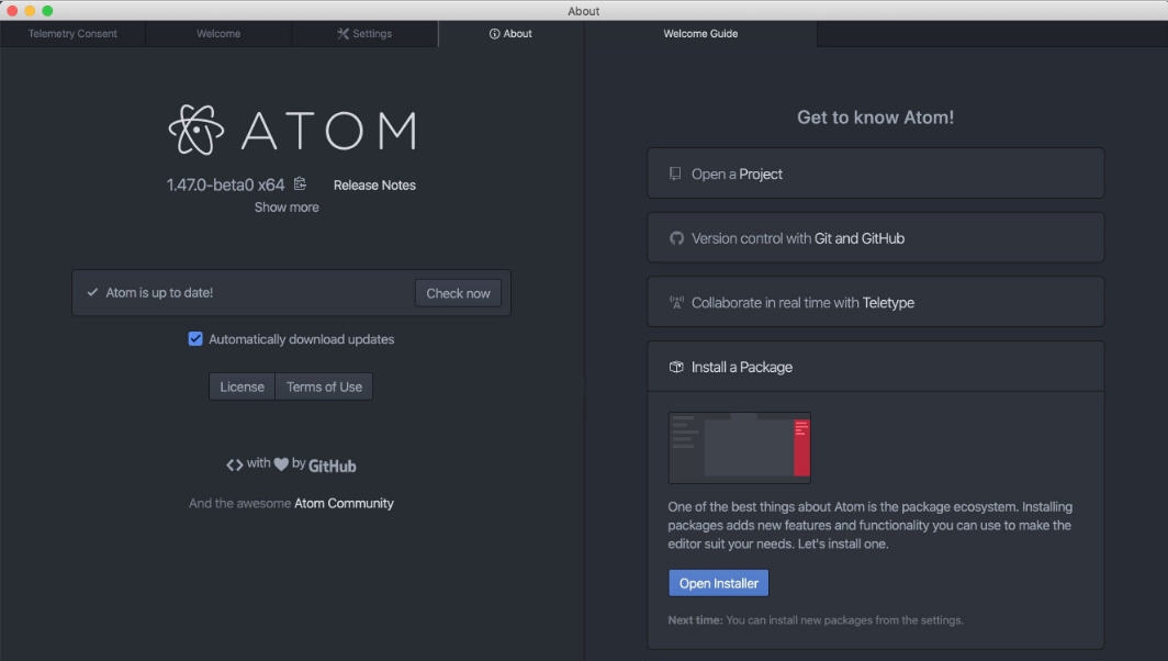 Atom for Mac v1.47.5