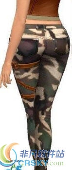 模拟人生4女性帅气迷彩牛仔裤MOD v1.42