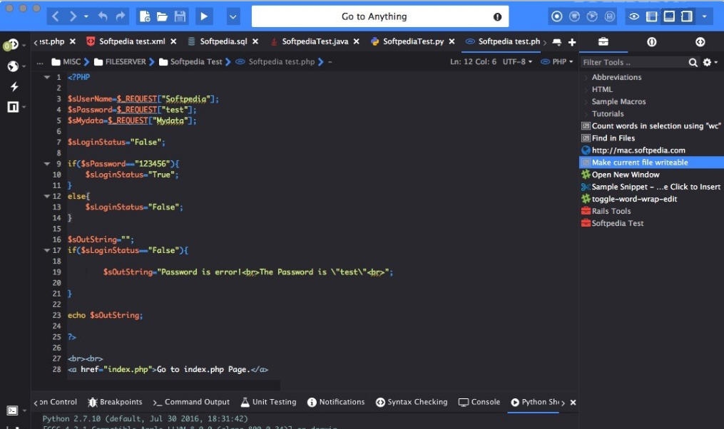 Komodo IDE for Mac v12.0.6
