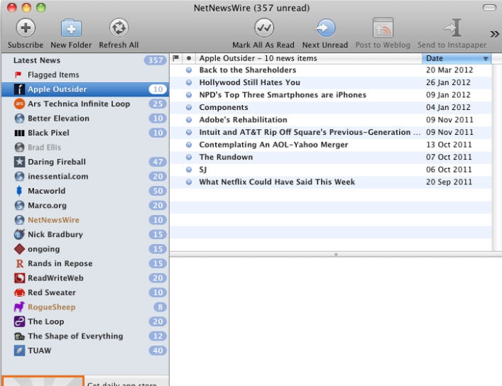 NetNewsWire for Mac v5.0.9