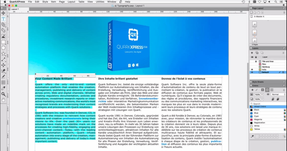 QuarkXPress for Mac v16.4