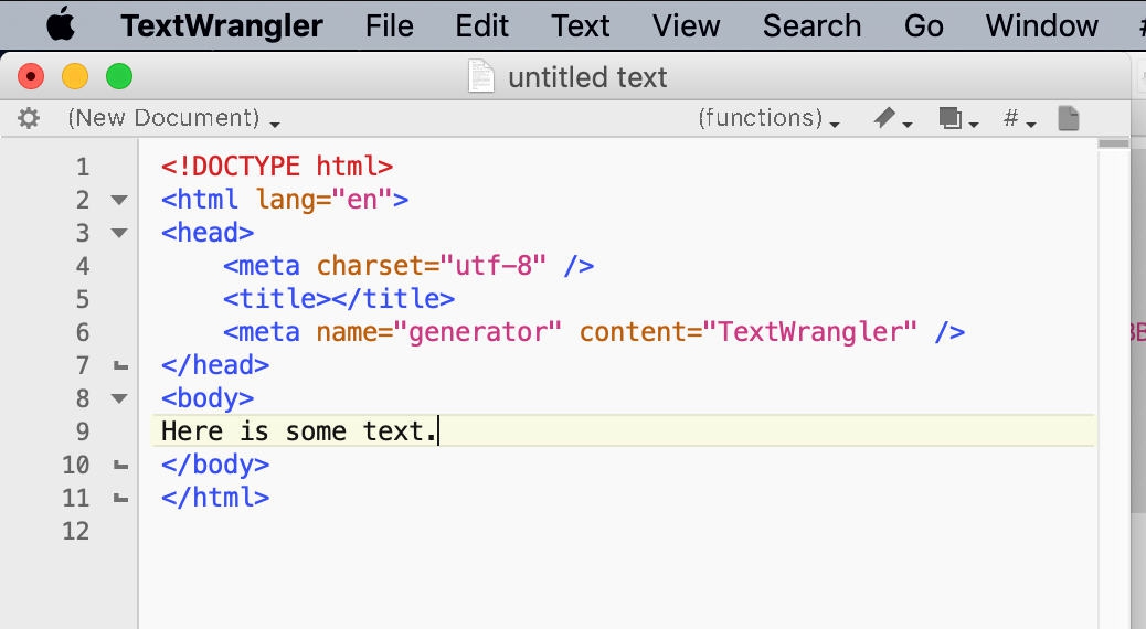 TextWrangler for Mac v5.5.7