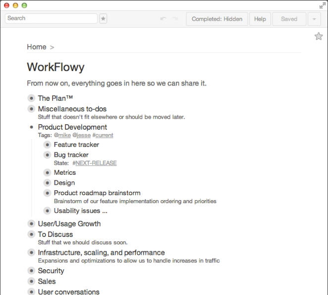 WorkFlowy for Mac v1.3.10