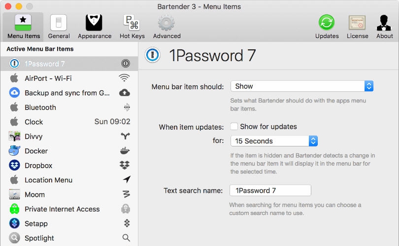 Bartender for Mac v3.1.31