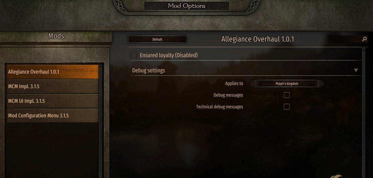 骑马与砍杀2忠诚机制改革MOD v1.48