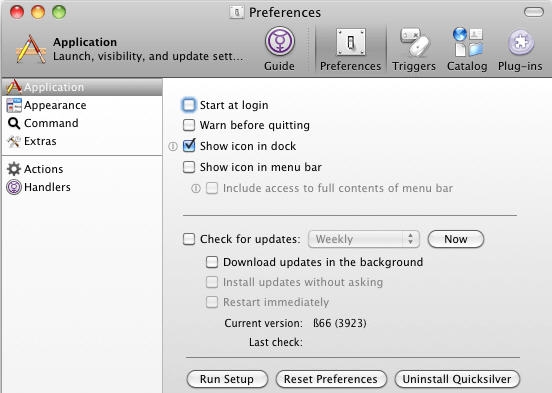 Quicksilver for Mac v1.6.6