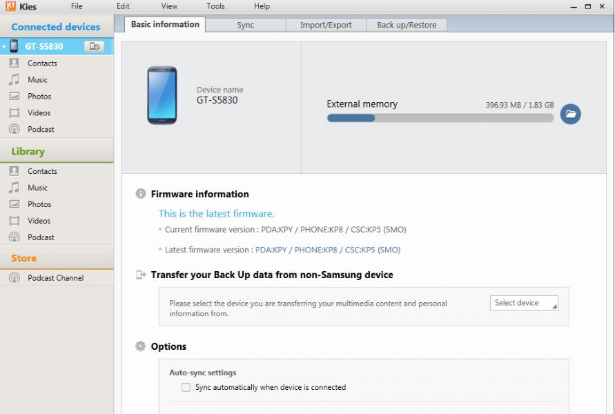 Samsung Kies for Mac v3.1.3