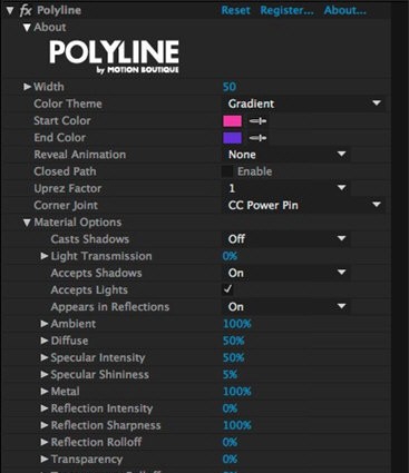 Polyline(三维彩色多边形折线动画特效AE脚本) 1.7