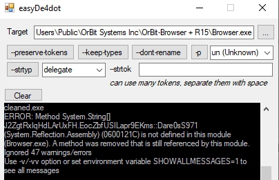 De4Dot ToolKit (.net反混淆脱壳工具) v2.5