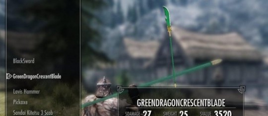 上古卷轴5天际重制版青龙偃月刀MOD v3.11