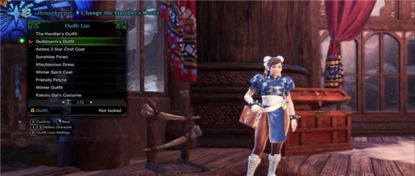 怪物猎人世界冰原接待员春丽外观MOD v2.63