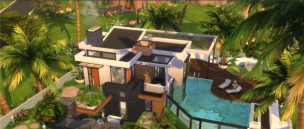 模拟人生4小村落里的泳池沙滩别墅MOD v3.6