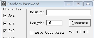 Random Password(随机密码生成工具) v0.3.0.5
