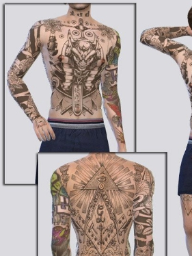 模拟人生4男性浑身纹身MOD v3.14