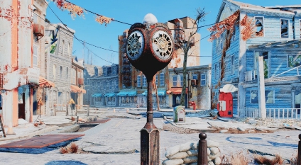 辐射4蒸汽朋克街钟高清纹理MOD v3.32