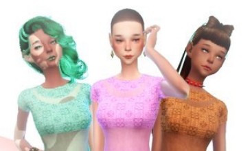 模拟人生4透明印花短上衣MOD v2.43