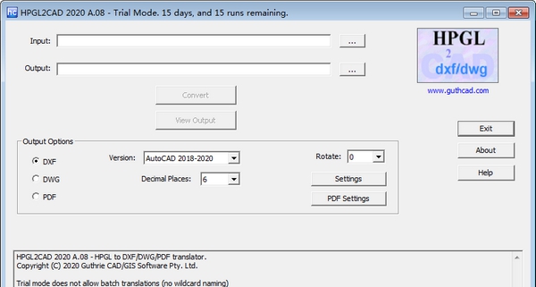 HPGL2CAD 2020 (plt转dxf工具) v8.8