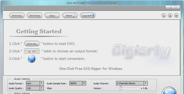 WinX Free DVD to DivX Ripper v3.1.17.7