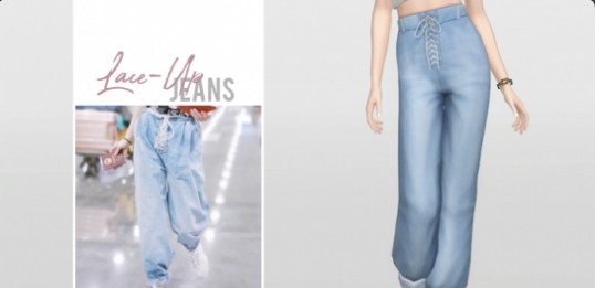 模拟人生4休闲水蓝长裤MOD v1.46