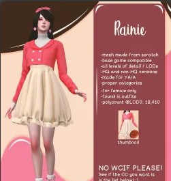 模拟人生4日系可爱少女连衣裙MOD v3.47