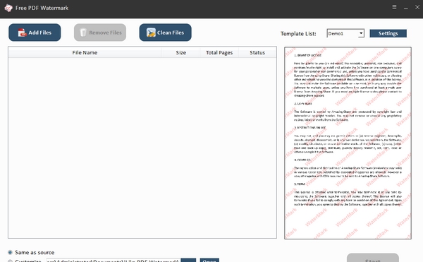 Free PDF Watermark(PDF水印工具) v5.8.8.13