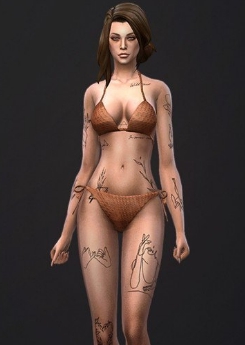 模拟人生4简洁美丽纹身MOD v1.17