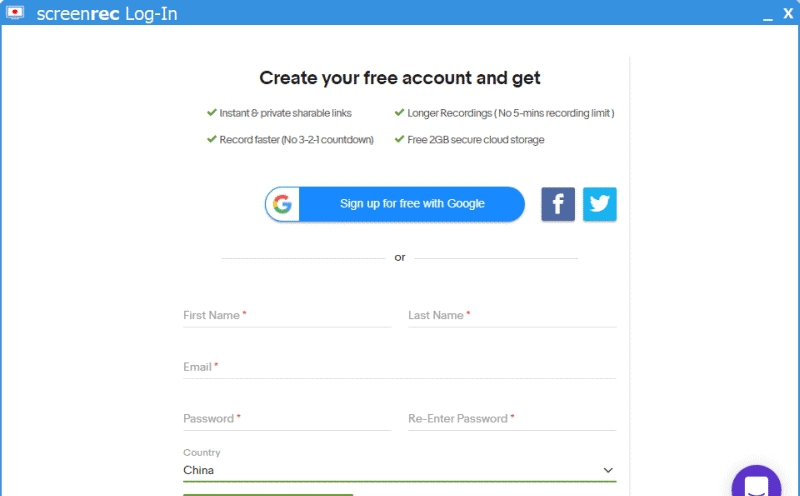 屏幕录像工具ScreenRec webinstall all v1.0.91