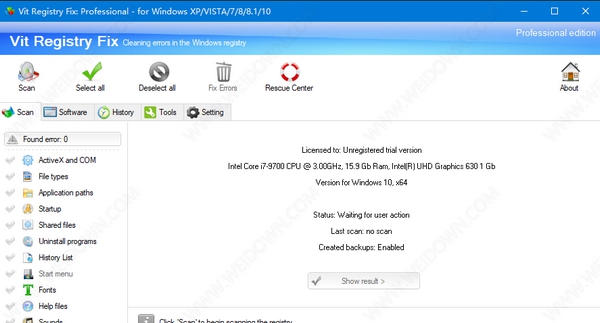 Vit Registry Fix(注册表修复软件) v12.7.3