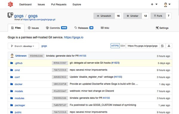 Gogs(自助Git服务平台) v0.12.7