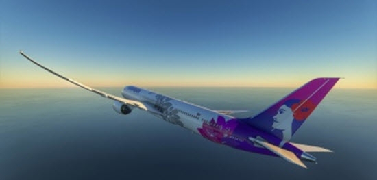 微软飞行模拟夏威夷航空配色MOD v1.4