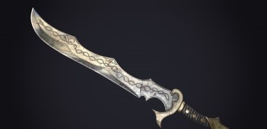 上古卷轴5重制版龙纹帅气弯刀MOD v1.29